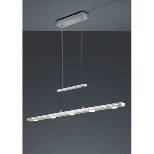 Lacal függeszték szatin króm, fehér LED 350lm 3000-5000K