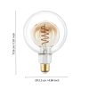 LED E27 G125 4W 2000K 200lm borostyán Eglo-110258