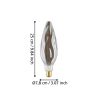 LED E27 CF78 4W 2000K 100lm füstös Eglo-110275