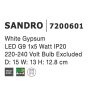 Sandro gipsz fali lámpa NL-7200601