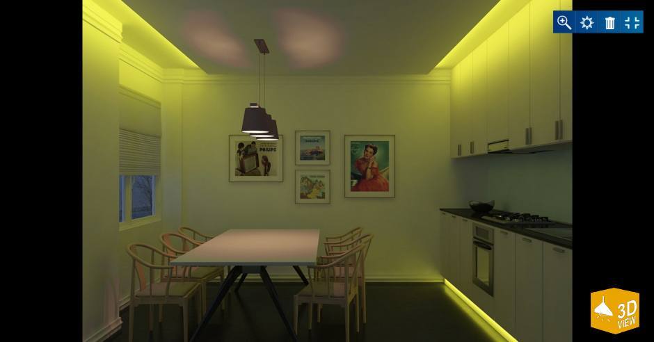 Philips LED szalag rejtett világítás a konyhában